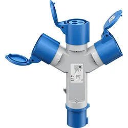 GOOBAY CEE-Adapter Y, 76237, Stecker zu 3x Kupplung