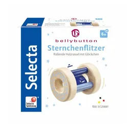 Selecta Rasselring Sternchenflitzer Holz ab 6 Monaten 64011 blau