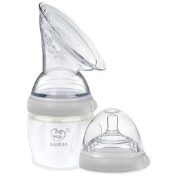 Haakaa Generation 3 Milchpumpe + Baby Flasche Top Set 1 St grau