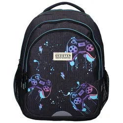 Vadobag Schulrucksack Skooter 34 Liter Game Face On (1-tlg), Laptopfach schwarz