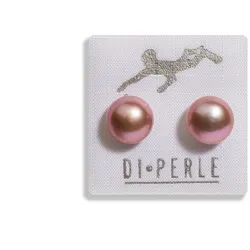 Adelia ́s Paar Ohrstecker Damen Perlenschmuck 925 Silber Süsswasser Perlen Ohrstecker, Damen Perlenschmuck beige
