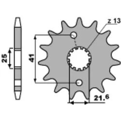 PBR Standard Stahlkettenrad 438 - 520, Größe 10 mm