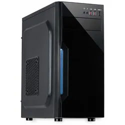 INTER-TECH PC-Gehäuse B-42, schwarz-blau