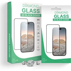 PT line Diamond Glass Anti-Static für Google Pixel 8 (3D mit schwarzem Rahmen)