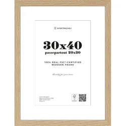 Bilderrahmen , Eichefarben , Holzwerkstoff , 33.1x43.2x2.5 cm , Fsc , Bilder & Rahmen, Bilderrahmen, Bilderrahmen & Fotorahmen