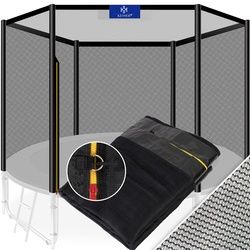 KESSER® Trampolin Ersatznetz Sicherheitsnetz UV-beständig Trampolinnetz Trampolinschutz Ø 244 305 366 427 cm einfache Montage Eingangstür mit Reißverschluss aus hochwertigen Materialien