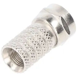 Goobay Aufdreh-F-Stecker 6,0 mm - Aufdreh-Adapter aus Zink mit Nickelkontakten