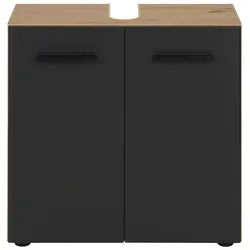 Waschbeckenunterschrank in Grau/Eichefarben