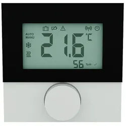 Möhlenhoff Alpha Smartware Raumbediengerät Display mit Designscheibe, weiß neutral – RDS 61011-N1