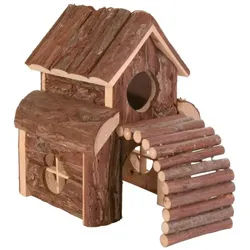 TRIXIE Haus Finn, Mäuse, Rindenholz, 13 x 20 x 20 cm
