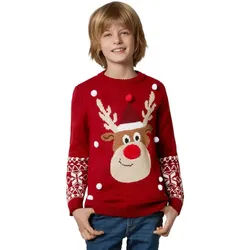 dressforfun Weihnachtspullover rot 152 (11-12 Jahre)