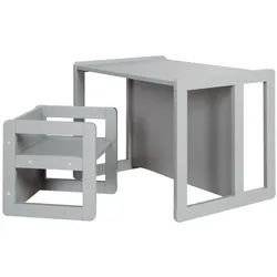 Roba Kindersitzgruppe 3in1 , Grau , Holzwerkstoff , 61x30x44 cm , Kinder- & Jugendzimmer, Kindermöbel, Kindersitzmöbel & -tische, Kindersitzgruppen