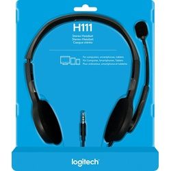 Logitech Headset H111, Audio, Stereo schwarz, Retail