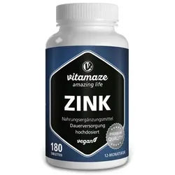 ZINK 25 mg hochdosiert vegan Tabletten 180 St