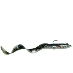 Savage Gear Kunstköder, Savage Gear 4D Real Eel 20cm Black Green Pearl PHP Kunstköder montiert