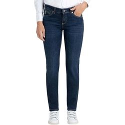 Mac Damen Jeans Slim Fit Carrie Pipe in blauem New Basic-D42 / L28