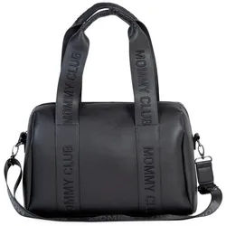Childhome Wickeltasche , Schwarz , Kunststoff , Lederoptik , 38x21x27 cm , Baby on Tour, Kinderwagen, Wickeltaschen & Wickelrucksäcke
