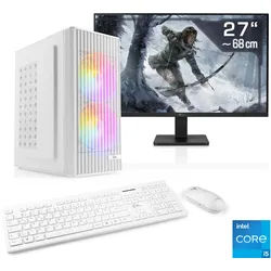 CSL PC-Komplettsystem "Spectrum V25198", Energieeffizienz: E (A-G), weiß, Microsoft Windows 11 Home (64 Bit), 16 GB RAM 1.000 GB SSD, Computer_Komplettsysteme