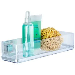 WENKO Maxiablage »Vacuum-Loc®«, Edelstahl/acrylnitril_butadien_styrol_abs, chromfarben - silberfarben