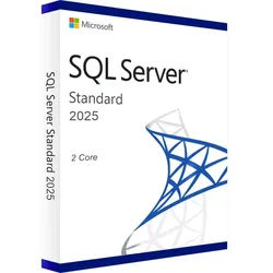 Microsoft SQL Server 2025 Standard 2 Core | Sofortdownload + Lizenz | Lizenznachweise | Zertifizierter Shop