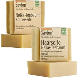 Savion Nelke- Teebaum K√∂rper- und Haarseifen 2er Set Seife 165 g Unisex