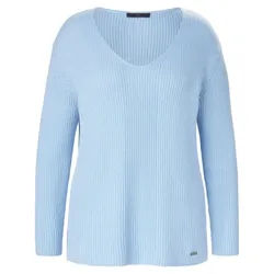 Le pull col V manches longues Emilia Lay bleu