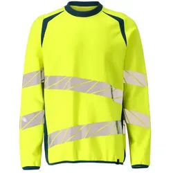 MASCOT Herren Sweatshirt ACCELERATE SAFE Hi-vis Gelb / Dunkelpetroleum 4XL - 19084-781-1744-4XL - Hi-vis Gelb / Dunkelpetroleum