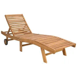 vidaXL Gartenliege Sonnenliege Braun Massivholz, 1 St. braun