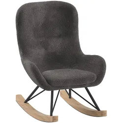 Kindersessel Boucle ca. 55x69x65 cm Anthrazit
