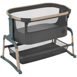 Maxi-Cosi Beistellbett , Dunkelgrau , Metall , 52.3x74.7x97 cm , Bezug abnehmbar, Bezug waschbar, Netzfenster, höhenverstellbar , Babymöbel & Kindermöbel, Babyzimmer, Babybetten