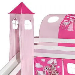 Idimex Turm Prinzessin , Pink, Rosa , Textil , Mode , 44x190x44 cm , Kinder- & Jugendzimmer, Kindermöbel, Kinderbetten, Kinderbettzubehör