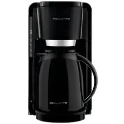 Rowenta Adagio Filterkaffeemaschine, 8-12 Tassen, Stilvolle Kaffeemaschine mit stoßfester Kunststoff-Thermoskanne, Farbe: schwarz