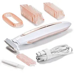 Genius Körper- und Bikinitrimmer Genius Körperrasierer Flawless Body, Aufsätze: 3, 8- teiliges Set, Rasieren Trockenrasieren Stylen Trimmen goldfarben