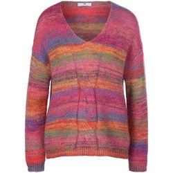 Le pull col V profond Peter Hahn fuchsia