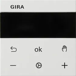 Gira 539403 S3000 Raumtemperaturregler BT, System 55, reinweiß glänzend