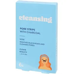 Alvira Clean Beauty Nasenstrips mit Holzkohle - Anti Mitesser Reinigt die Poren Streifen 6 St