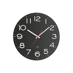 TFA Funk-Wanduhr Batteriebetrieb 31cm schwarz