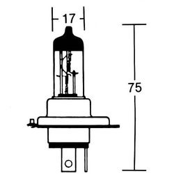 HS1 Glühlampe 12V 35/35W PX43t, weiss