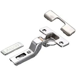 Salice Möbelbeschlag 2x Topfband Serie 200 110° T45 Nickel MPL Langloch H3 (2 St), T45 Innenanschlag Kreuz-Montagepl 3 mm Komplettset silberfarben