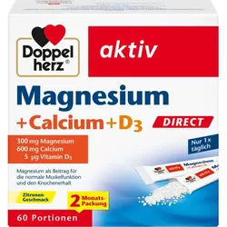 DOPPELHERZ Magnesium+Calcium+D3 DIRECT Pellets 60 St.