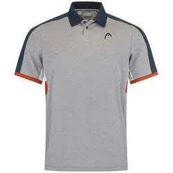 Head Tennis-Padel Polo Tech (atmungsaktiv, schnell trocknend) hellgrau/orange Herren