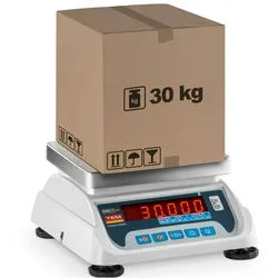 TEM Tischwaage - geeicht - 15 kg/ 5g - 30 kg/10 g - LED