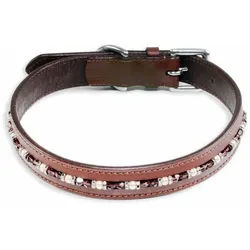Monkimau Hunde-Halsband Monkimau Hunde-Halsband Halsband für Hunde Leder Halsband Hund, Leder braun M - 20mm x 55cm