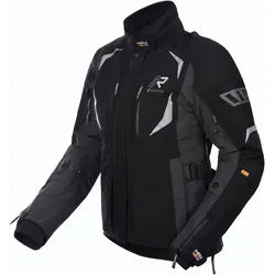 Rukka VentuRina wasserdichte Damen Motorrad Textiljacke, schwarz-grau, Größe 42