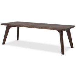 Casa Padrino Esstisch Luxus Massivholz Esstisch Braun 240 x 100 x H. 76 cm - Rechteckiger Eichenholz Küchentisch - Luxus Massivholz Esszimmer Möbel