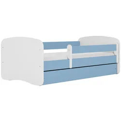 Raumhirsch Furniture Kinderbett ohne Muster mit Schublade 140/70 Blau 80/61/144 , Holzwerkstoff , Rechteckig , 70x140 cm , Babymöbel & Kindermöbel, Kinderzimmer & Jugendzimmer, Kinderbetten