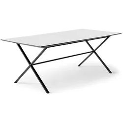 Hammel Furniture Esstisch Meza Designtisch mit Auszugsfunktion und 2 Einlegeplatten weiß 210 cm x 74 cm x 100 cm