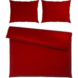 Bettwäsche Xenia Uni XXL Rot ca. 200x220cm