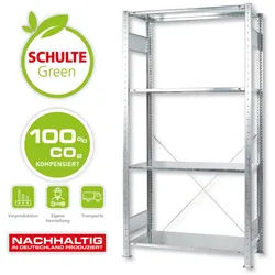 SCHULTE Lagertechnik Steckregal Grundregal MULTIplus150-Set, 2000 x 1000 x 500 mm (HxBxT), 4 Fachböden