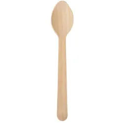 DUNI Holzlöffel, Silva, BioPak, 185 mm, Einweggeschirr aus natürlichem Birkenholz, 1 Karton = 10 Packungen à 100 Stück